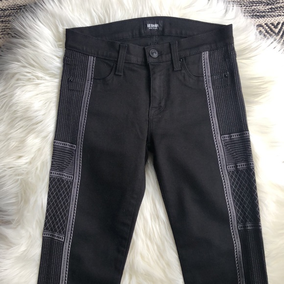 Hudson Tamara skinny embroidered pewter jeans 25 - Picture 6 of 11